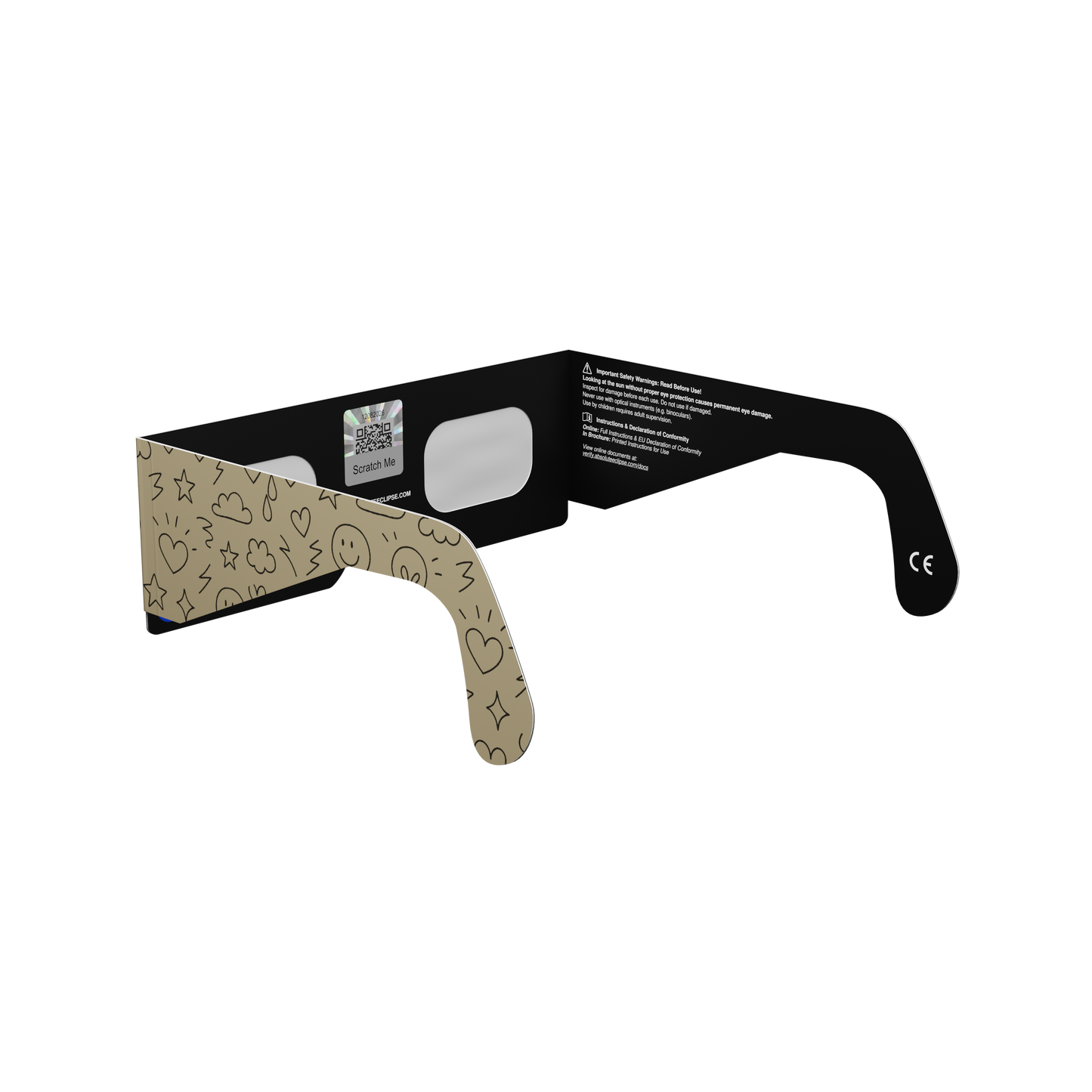 Doodle Solar Eclipse Paper Glasses