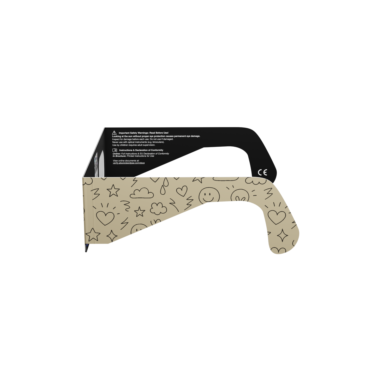Doodle Solar Eclipse Paper Glasses