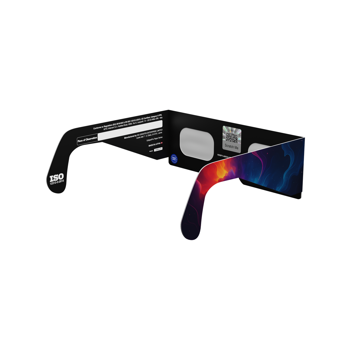 Nebula Solar Eclipse Paper Glasses