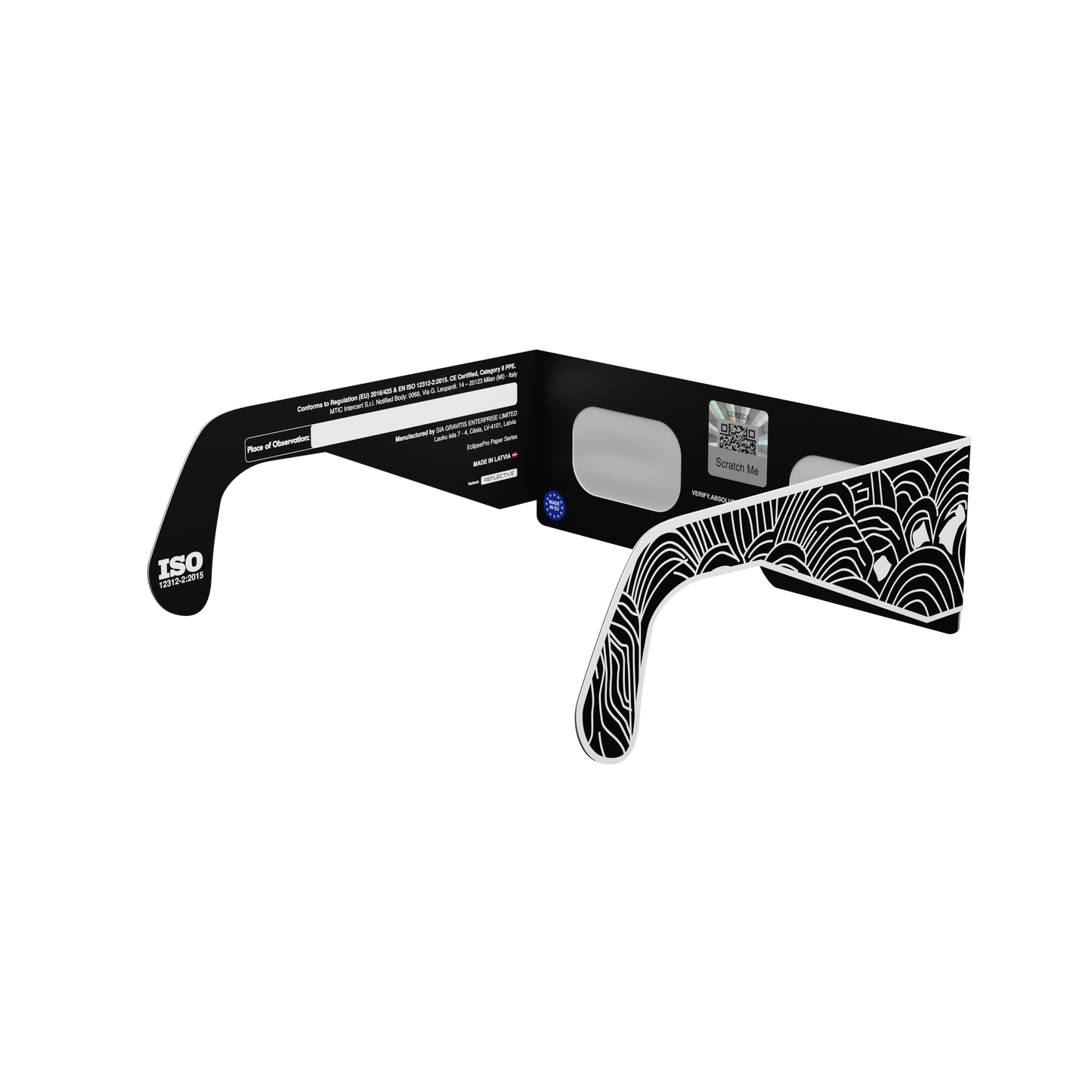 Reflective Solar Eclipse Paper Glasses