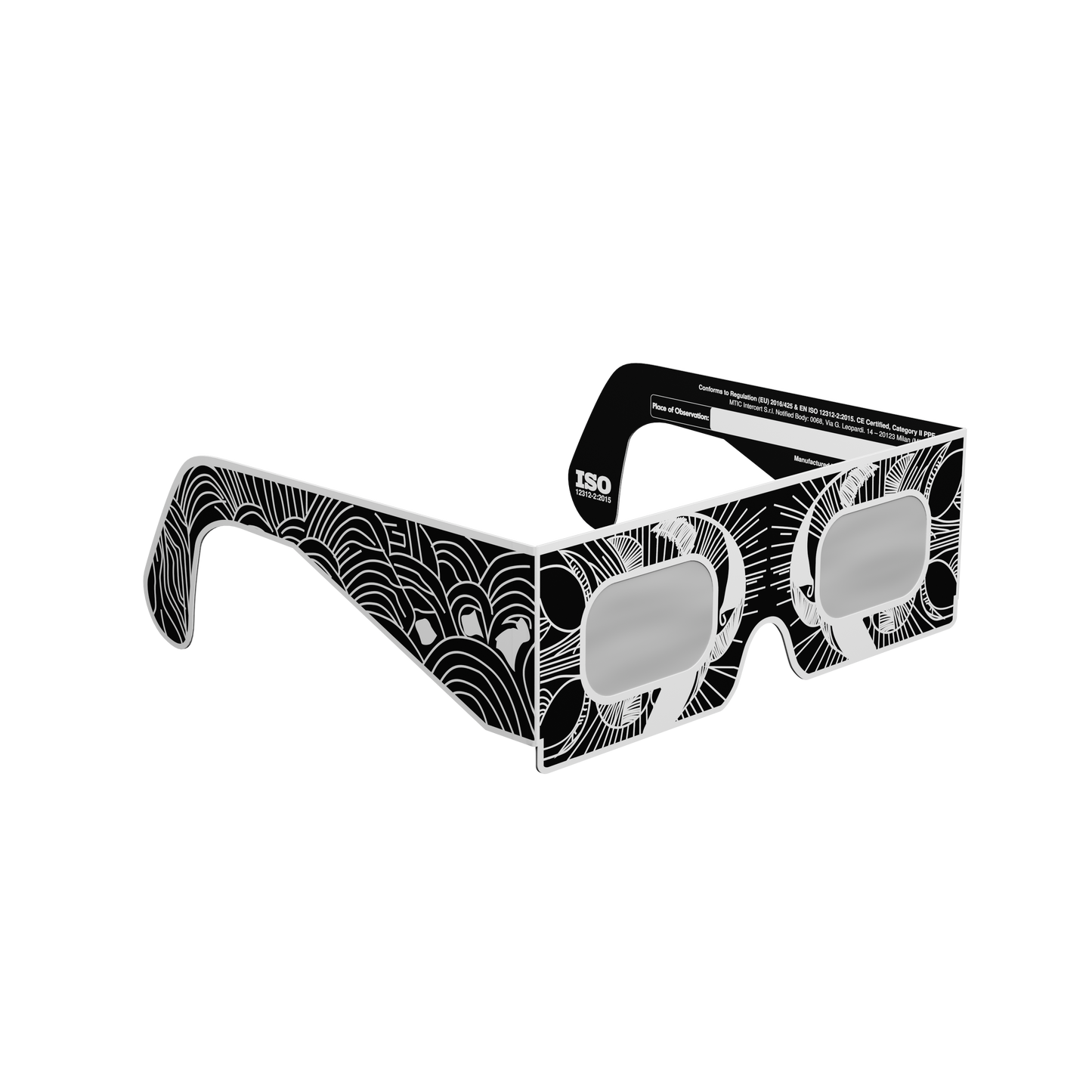 Reflective Solar Eclipse Paper Glasses