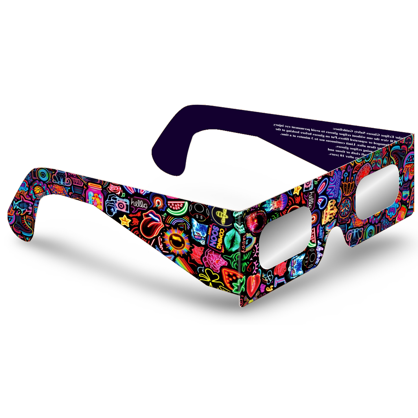 Solar Eclipse Glasses - Neon Stickers
