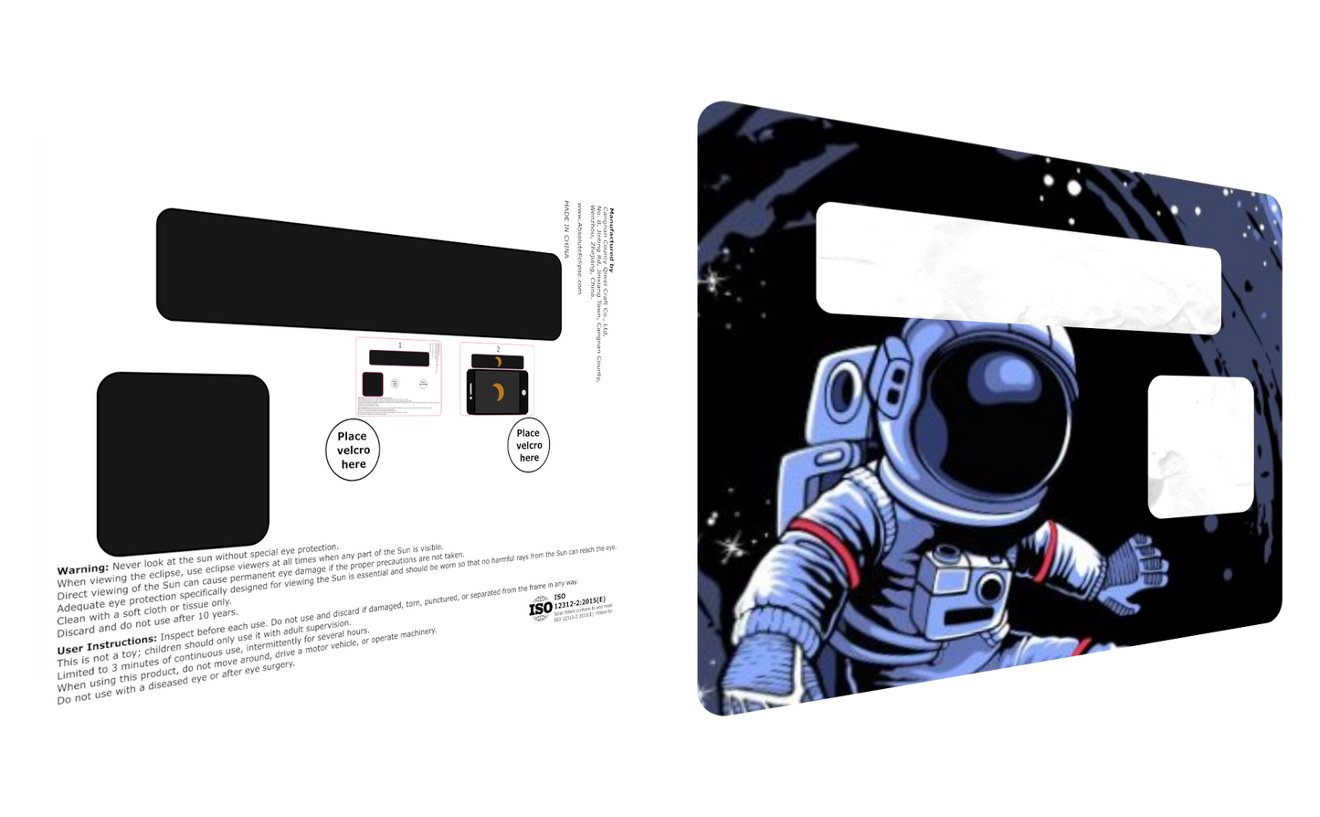 Solar Eclipse Filters for Phones, Photography 2in1 Filter and Viewer for Smartphones - Astronout