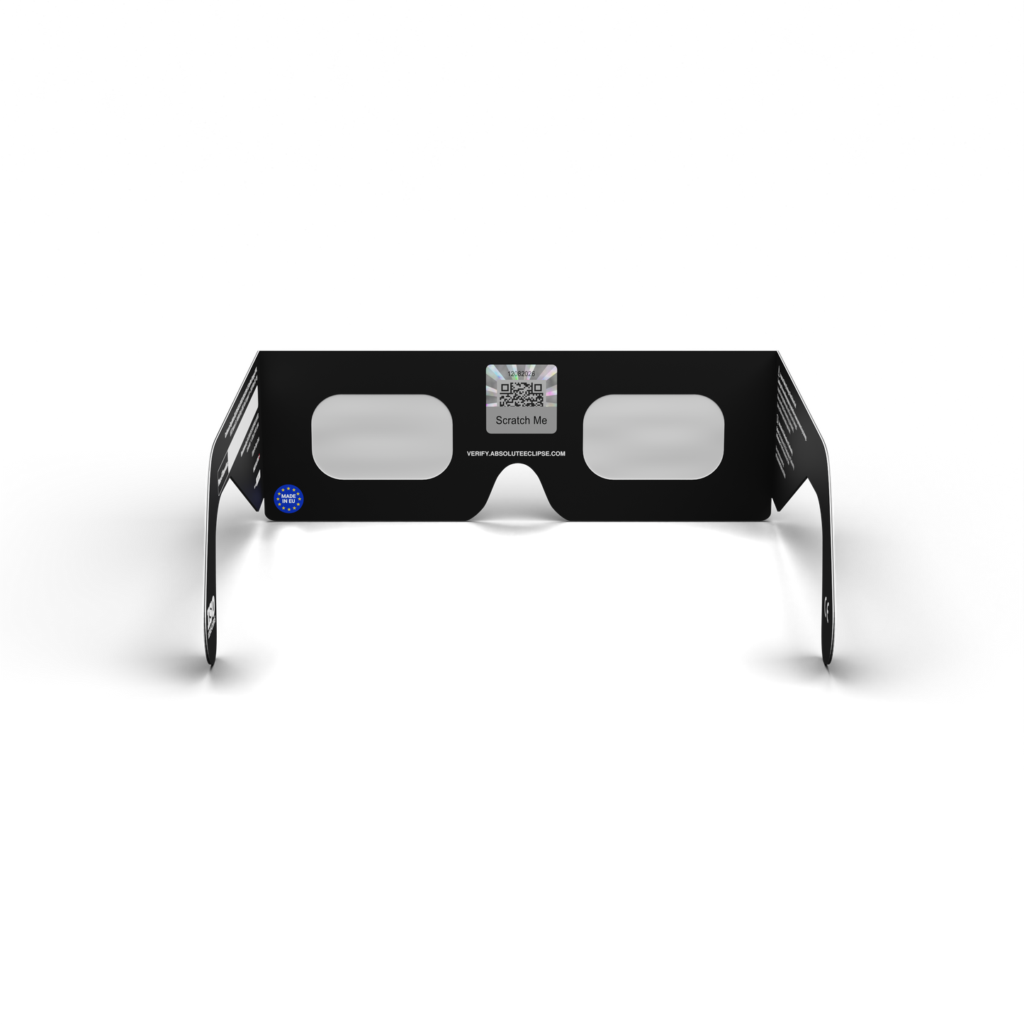 Army solar eclipse glasses - 180° angle (transparent background)