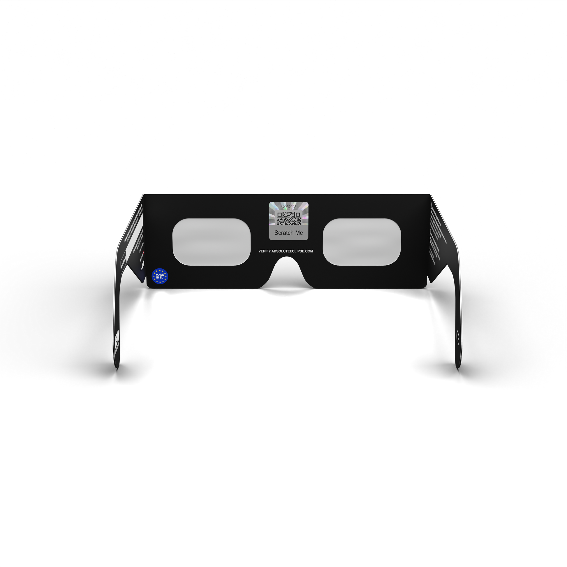 Army solar eclipse glasses - 180° angle (transparent background)
