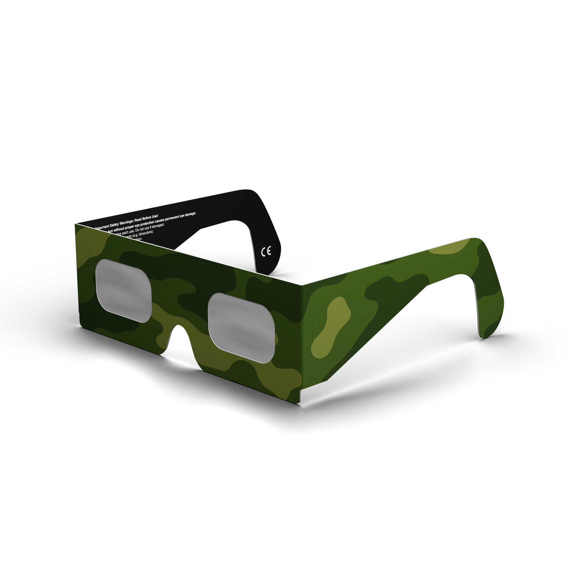Army solar eclipse glasses - 315° angle (transparent background)