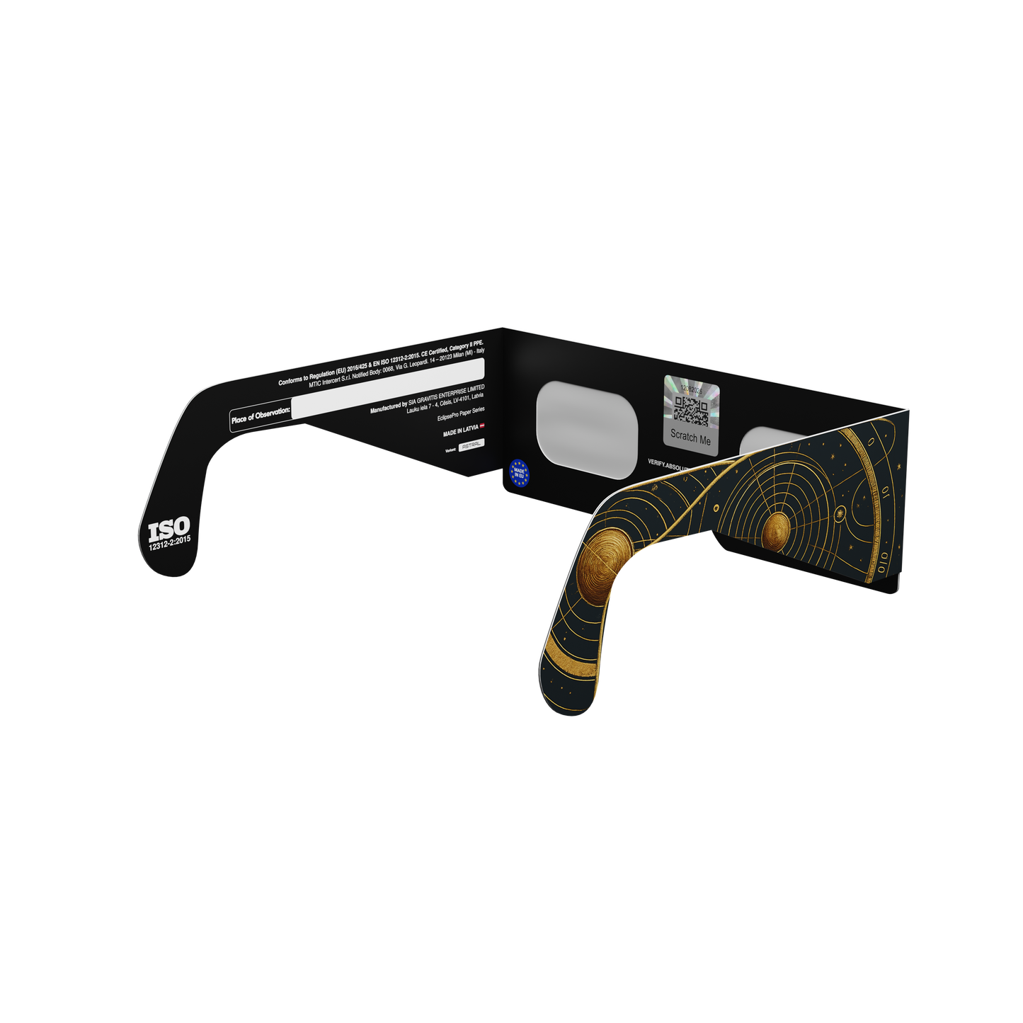 Astral Solar Eclipse Paper Glasses