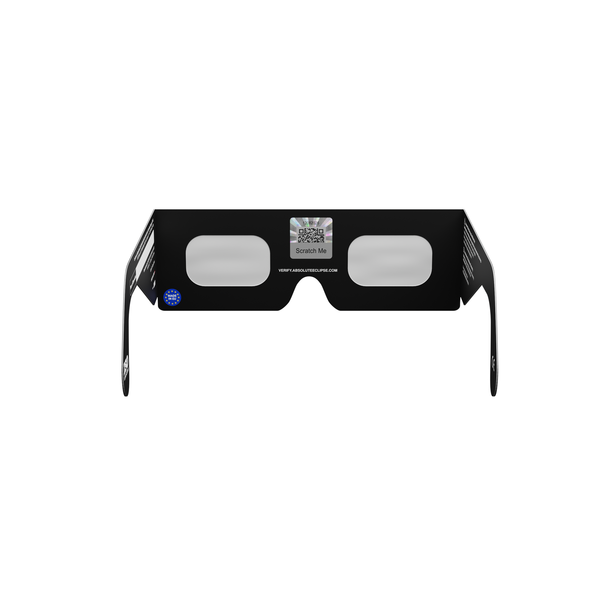 BTC solar eclipse glasses - 180° angle (transparent background)