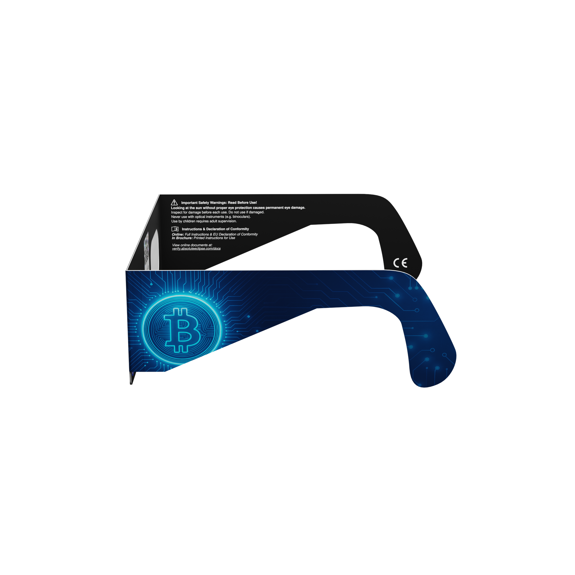BTC solar eclipse glasses - 270° angle (transparent background)