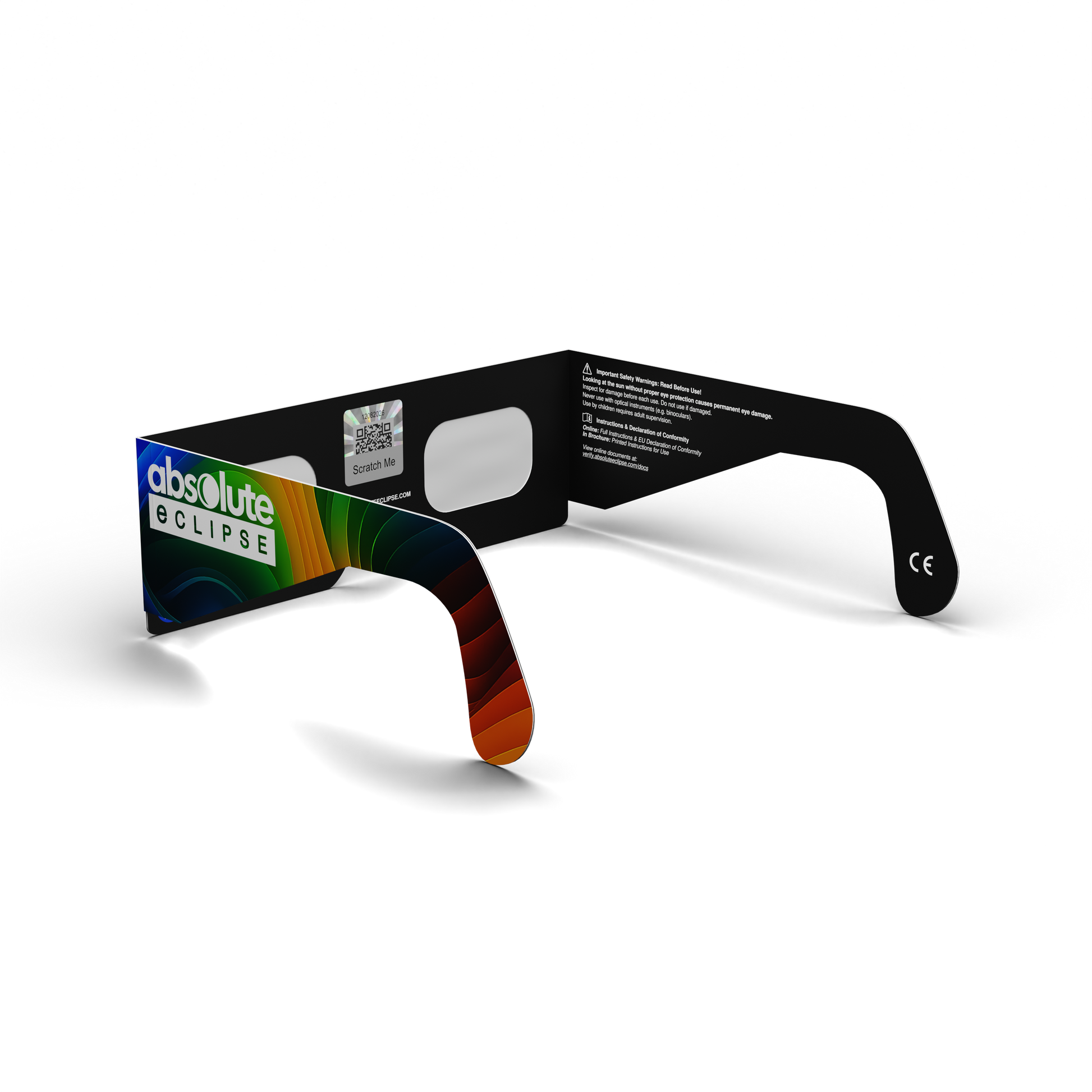 Breeze solar eclipse glasses - 225° angle (transparent background)