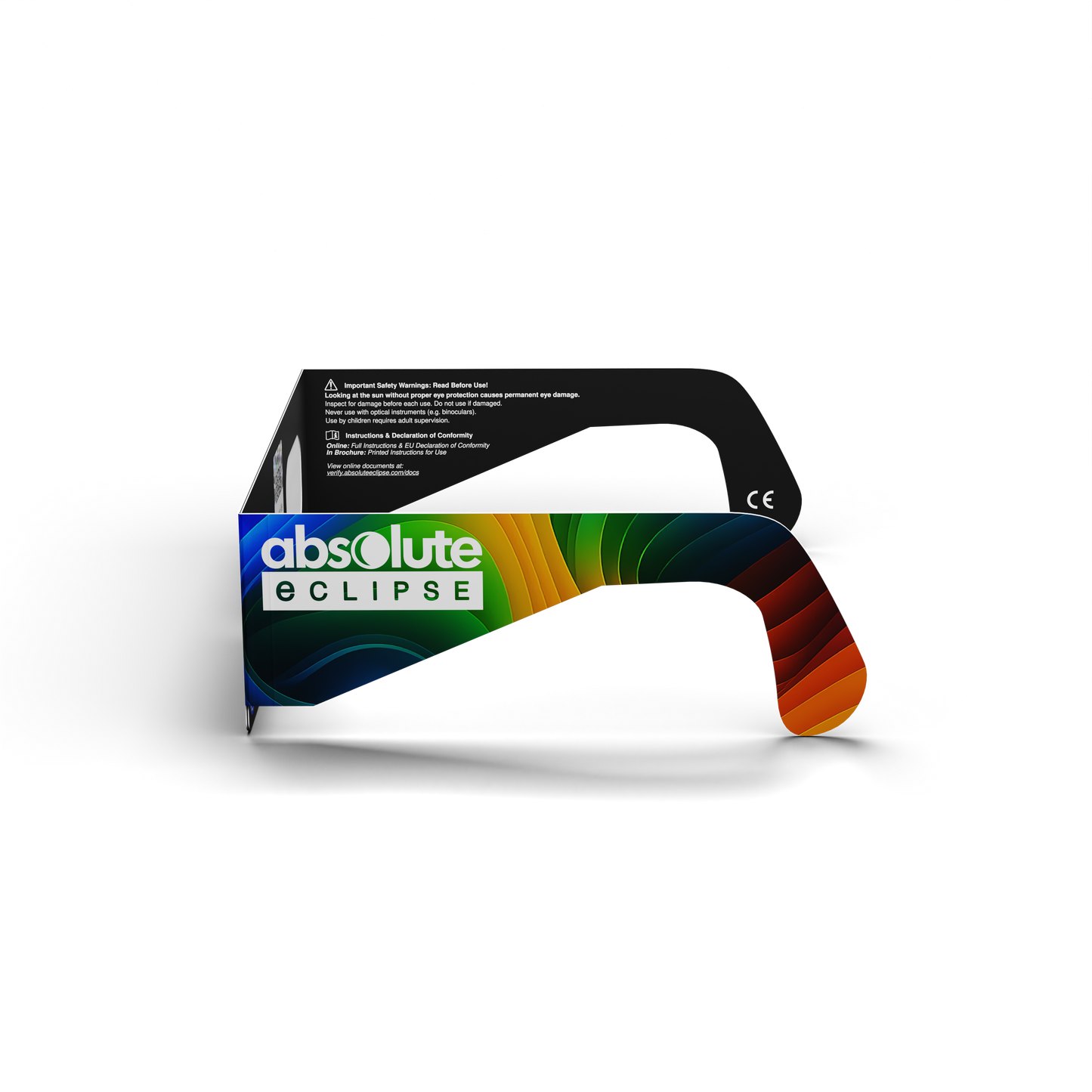 Breeze solar eclipse glasses - 270° angle (transparent background)