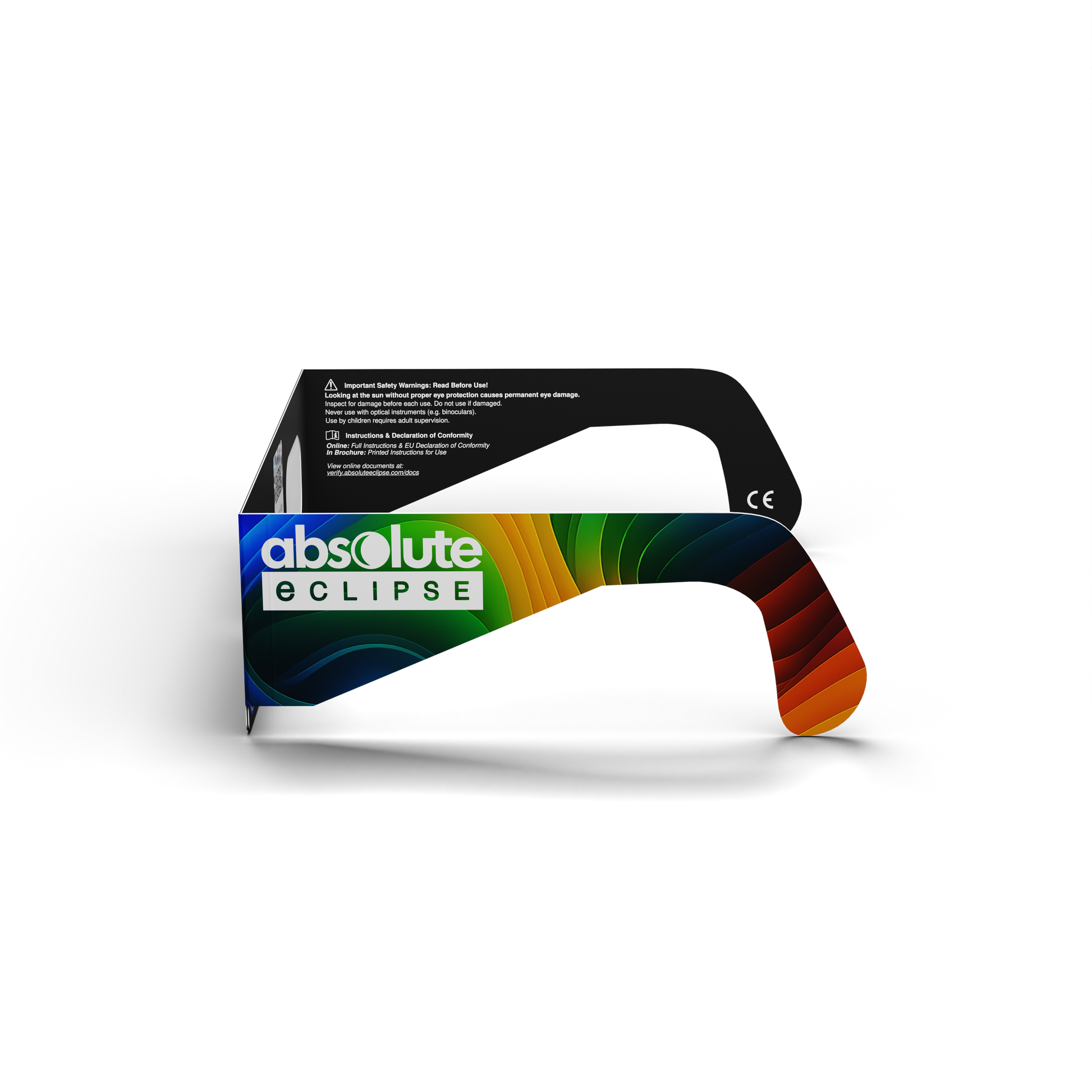 Breeze solar eclipse glasses - 270° angle (transparent background)