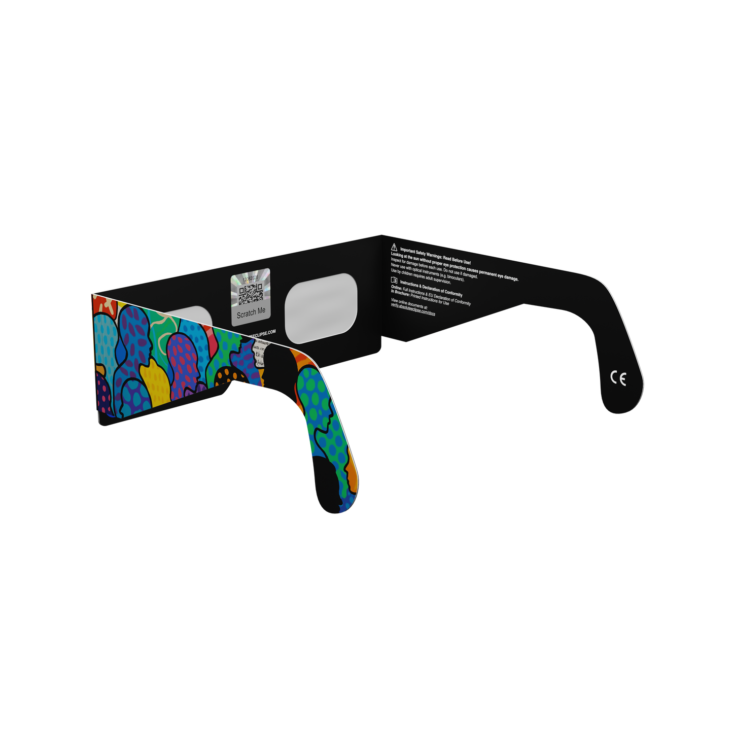 Crowd Solar Eclipse Paper Glasses