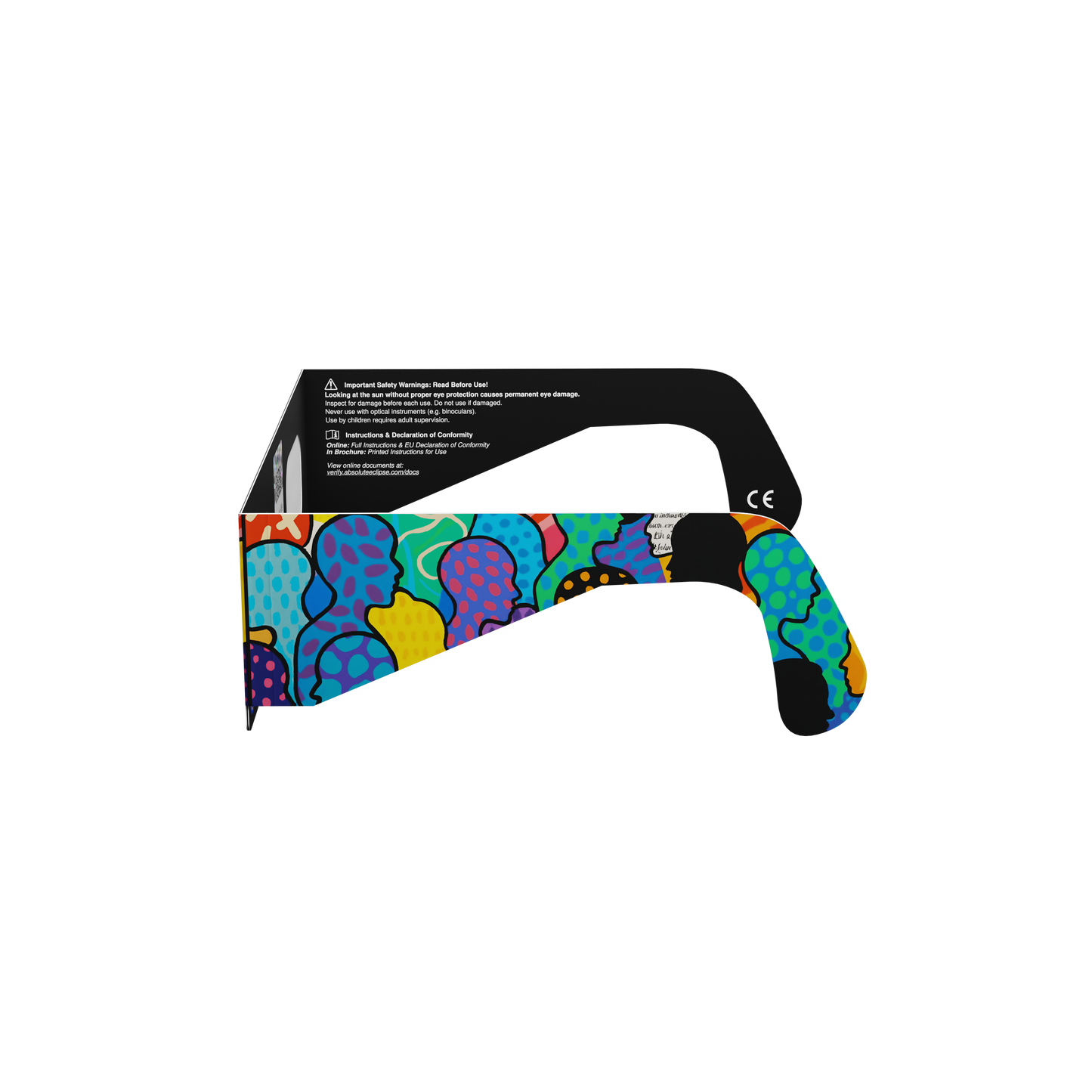 Crowd Solar Eclipse Paper Glasses