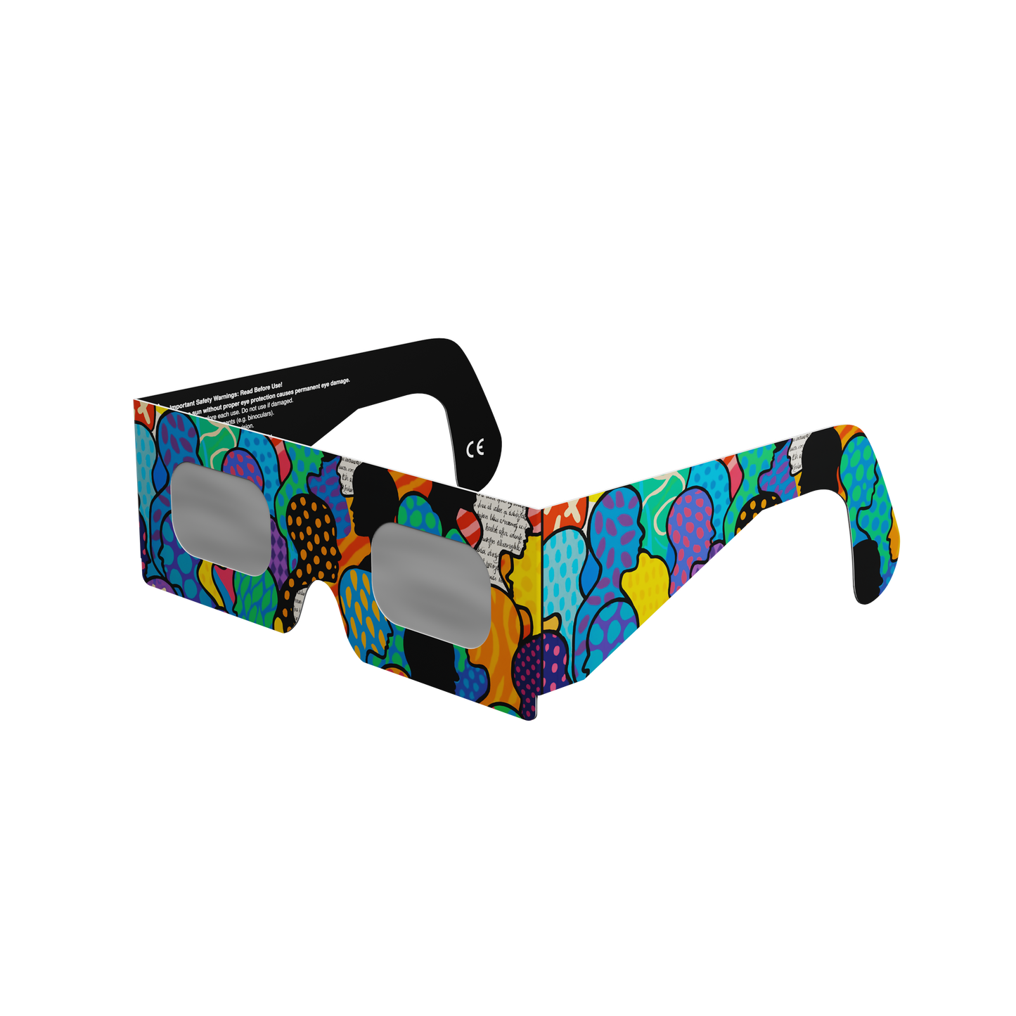 Crowd Solar Eclipse Paper Glasses