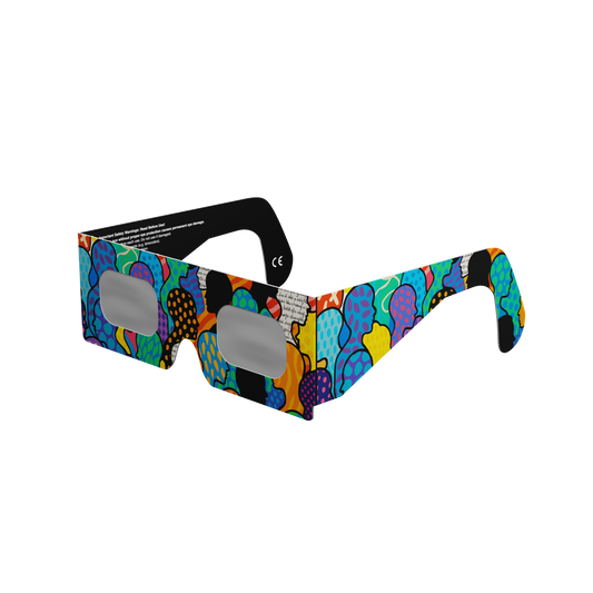 Crowd Solar Eclipse Paper Glasses