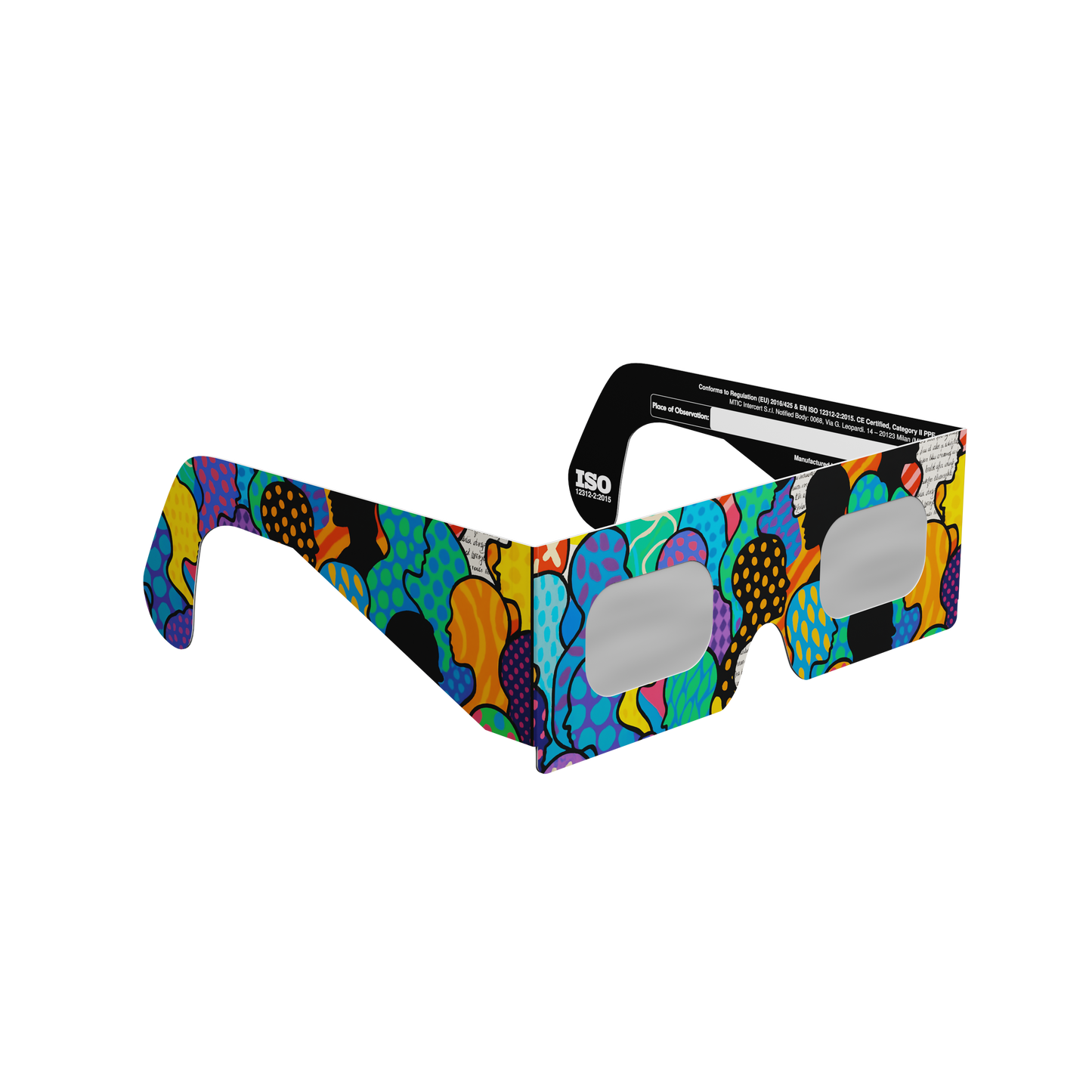 Crowd Solar Eclipse Paper Glasses