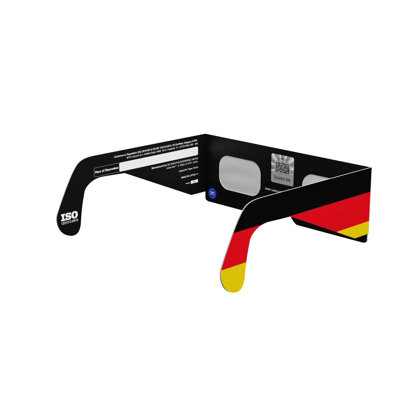 DE Solar Eclipse Paper Glasses
