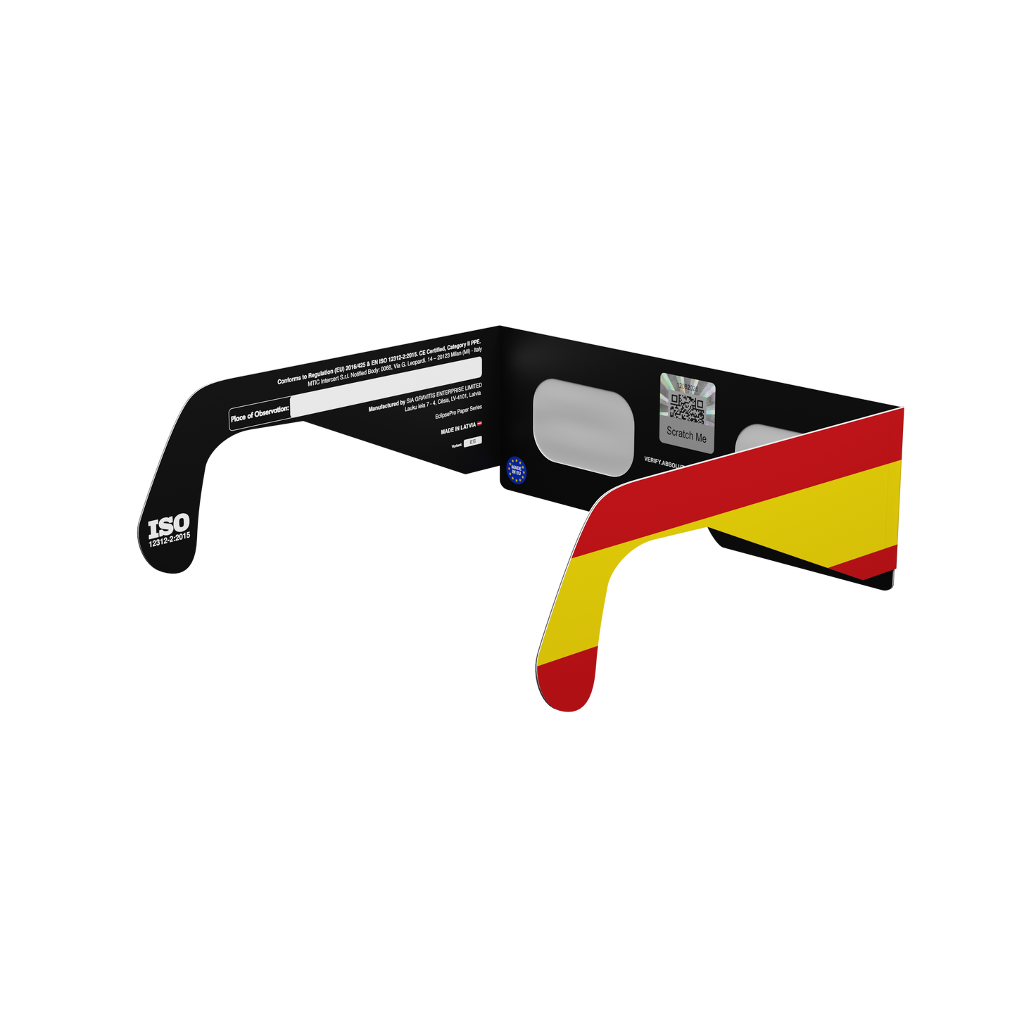 ES Solar Eclipse Paper Glasses