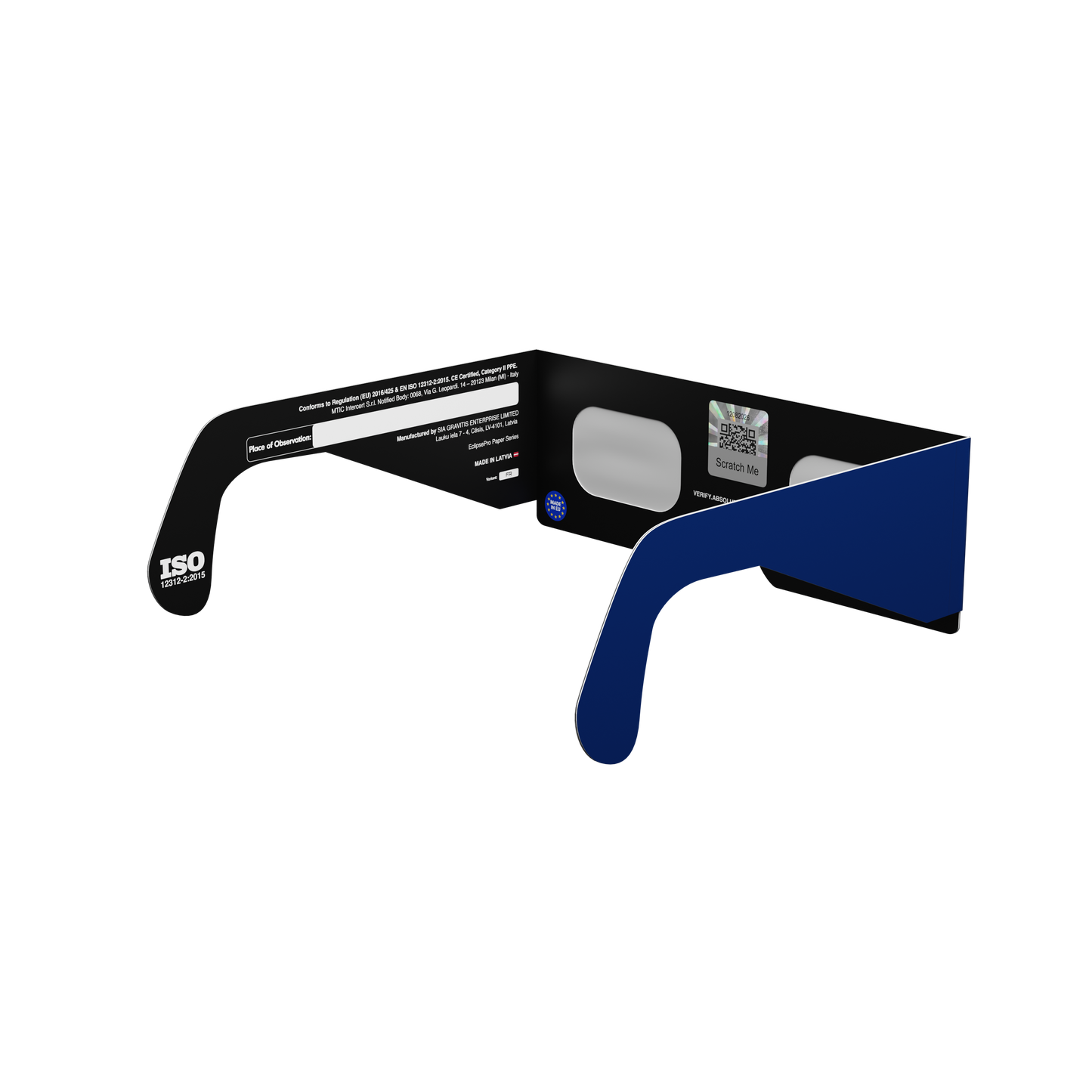 FR Solar Eclipse Paper Glasses