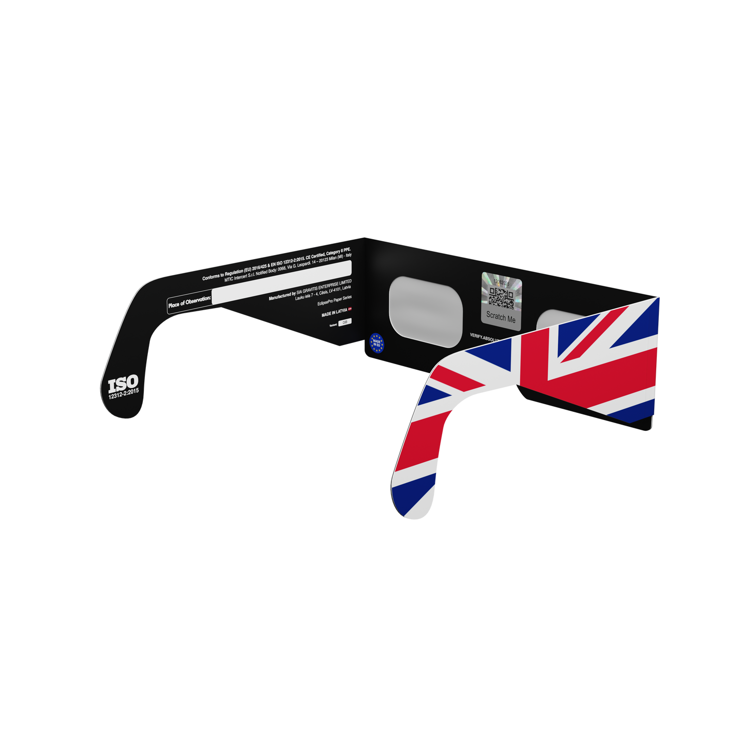 GB Solar Eclipse Paper Glasses