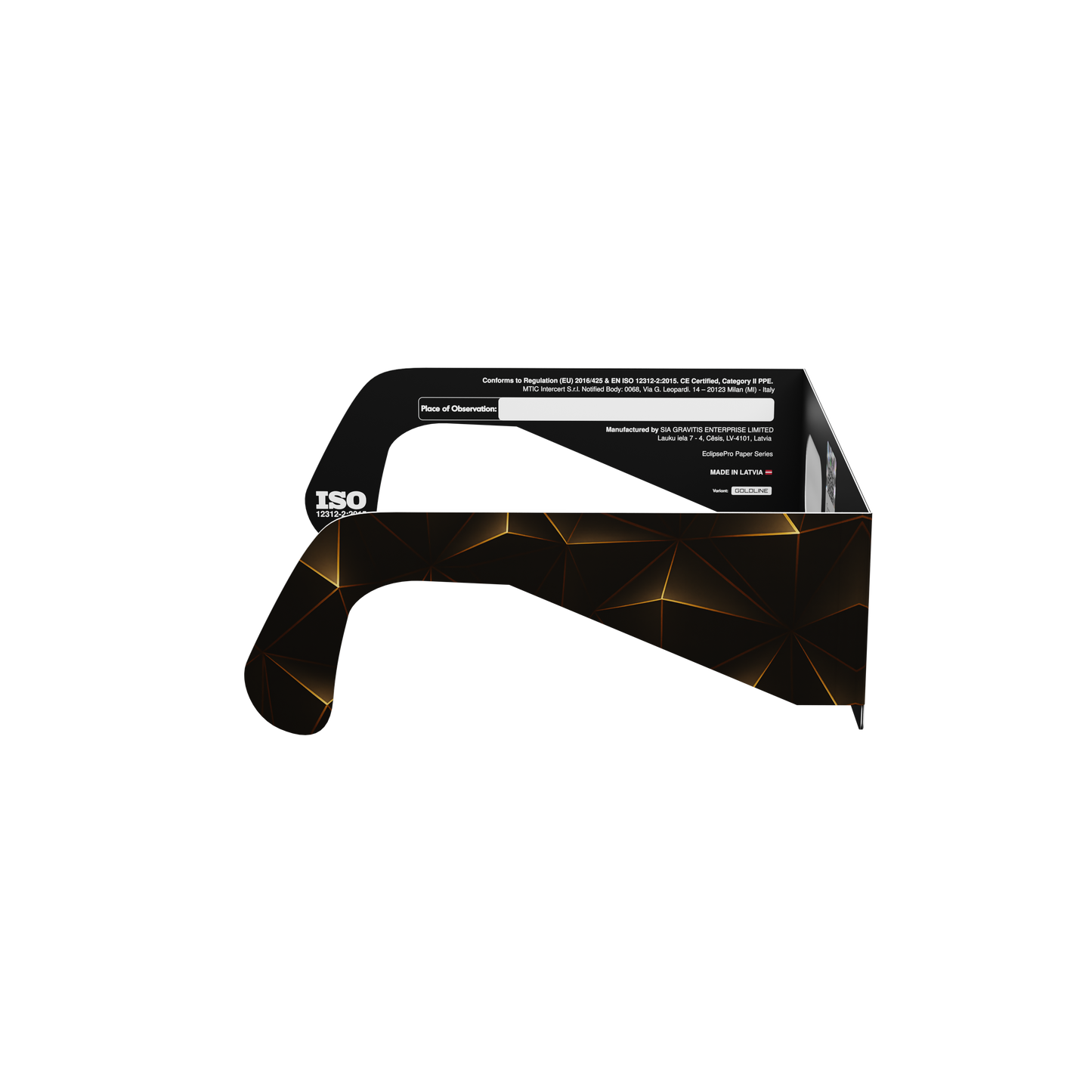 Goldline Solar Eclipse Paper Glasses