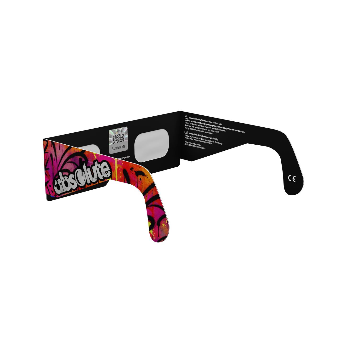 Graffiti Solar Eclipse Paper Glasses