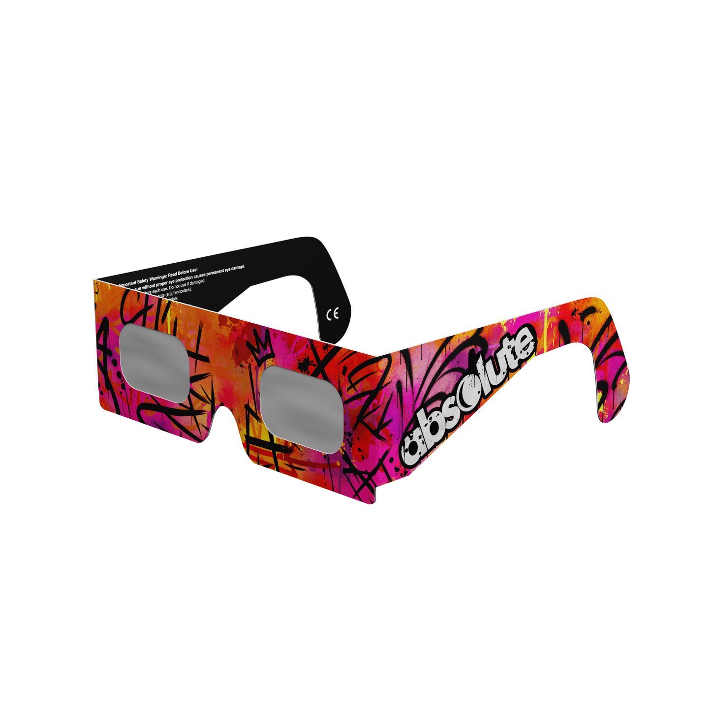 Graffiti Solar Eclipse Paper Glasses