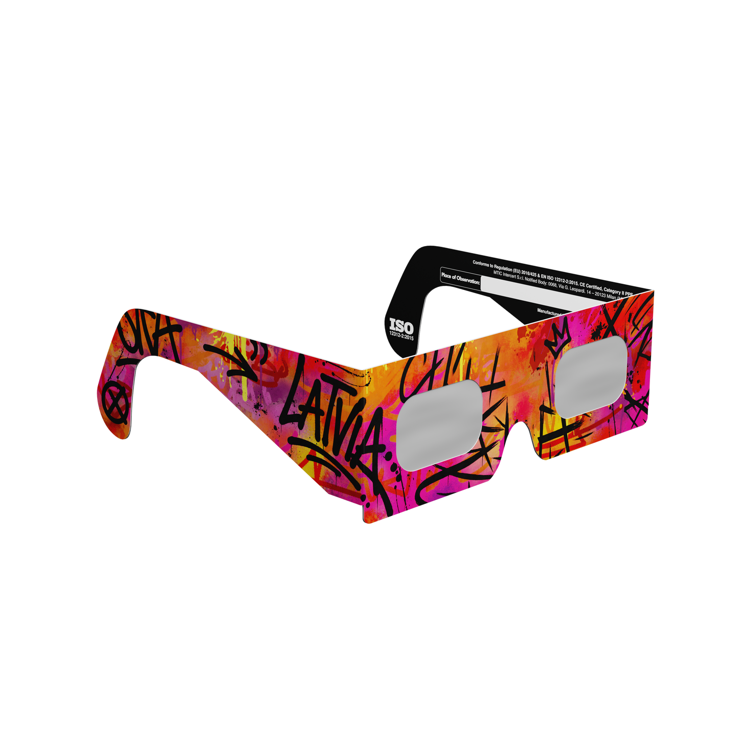 Graffiti Solar Eclipse Paper Glasses