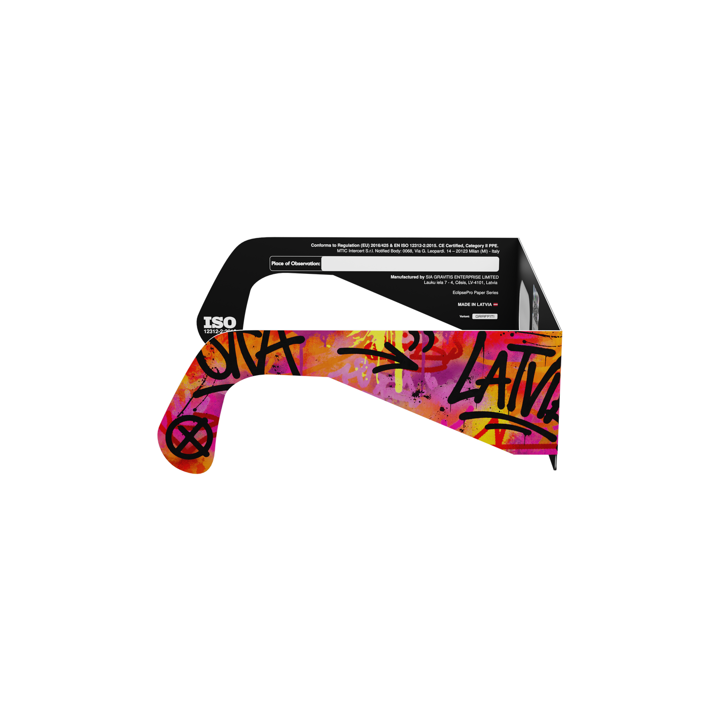 Graffiti Solar Eclipse Paper Glasses