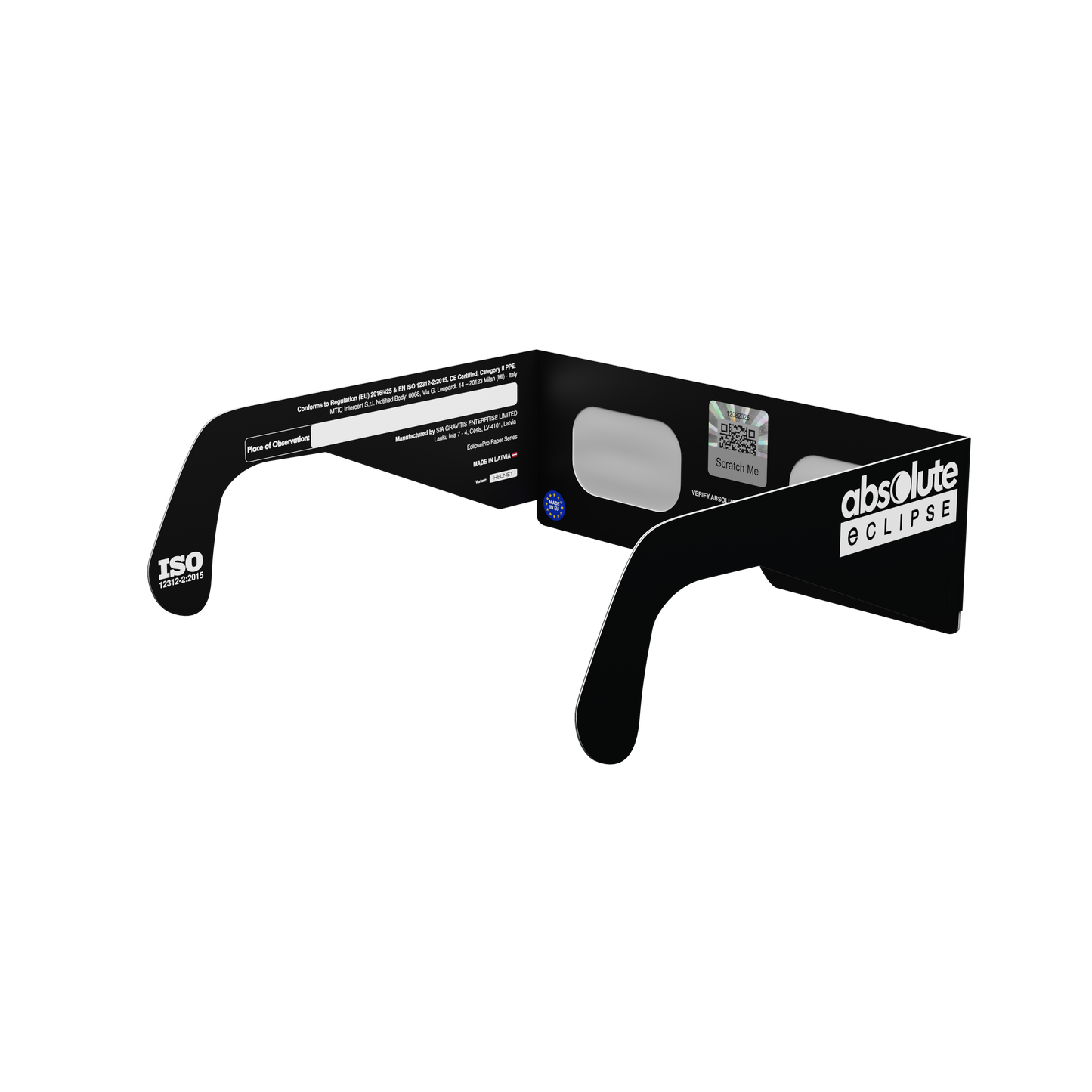 Helmet Solar Eclipse Paper Glasses