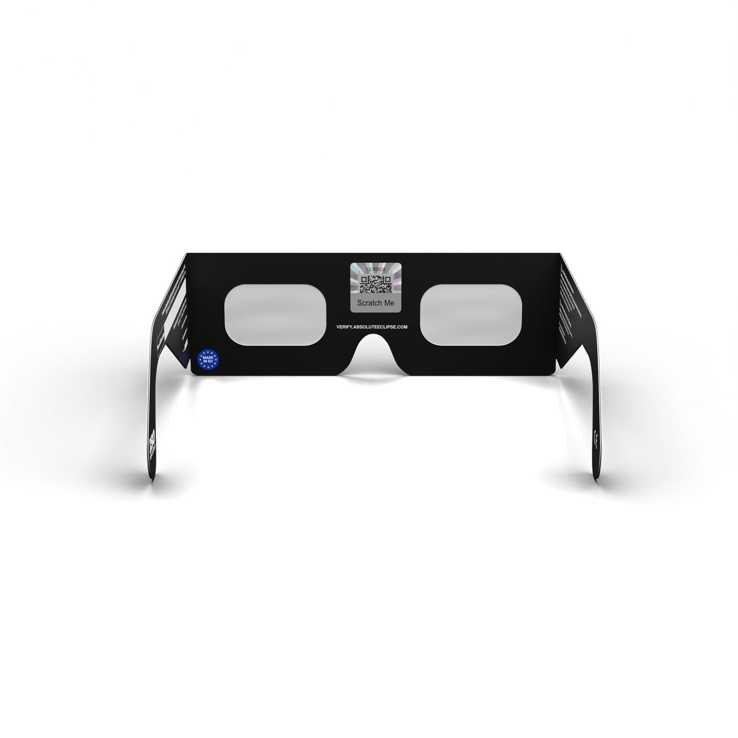 Neon solar eclipse glasses - 180° angle (transparent background)