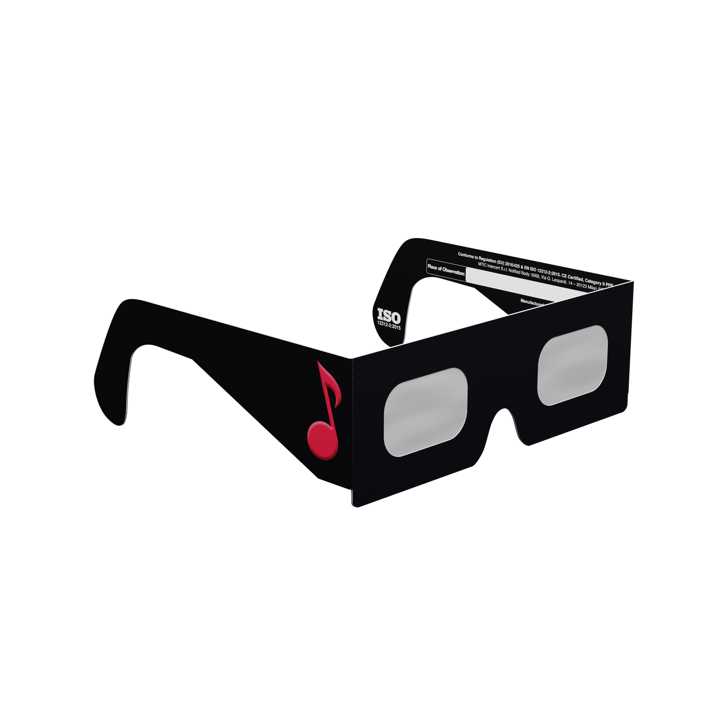 Notes Solar Eclipse Paper Glasses
