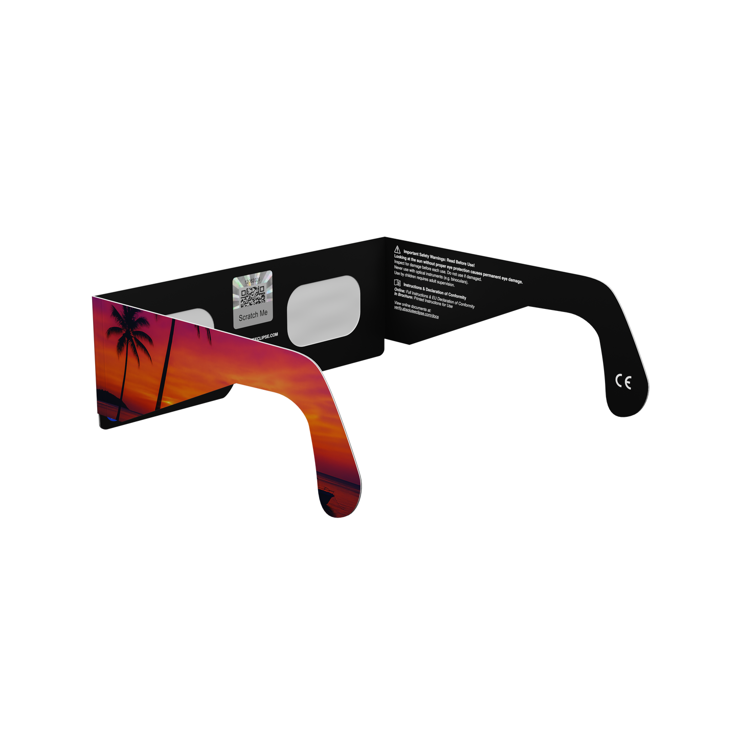 Palms Solar Eclipse Paper Glasses