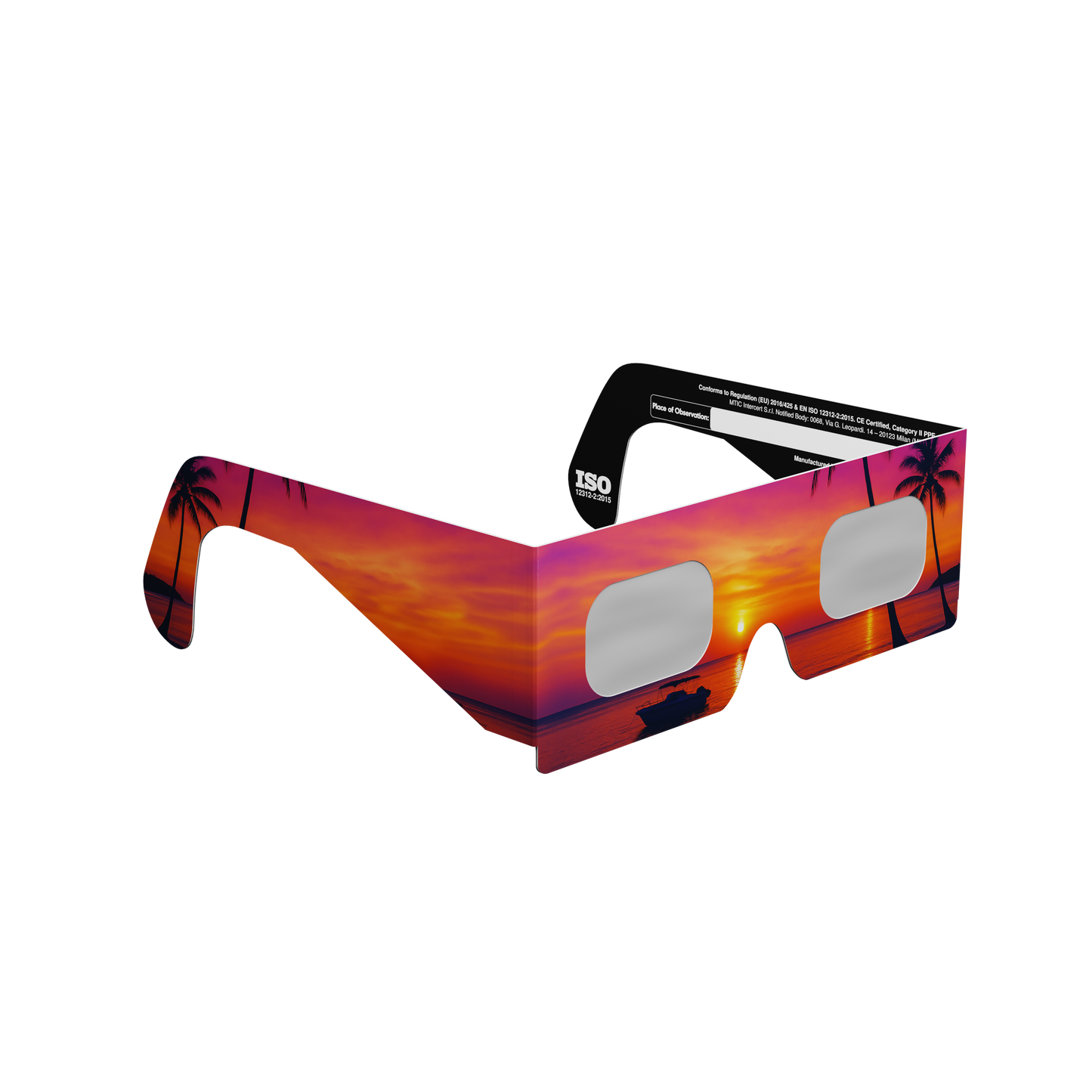 Palms Solar Eclipse Paper Glasses