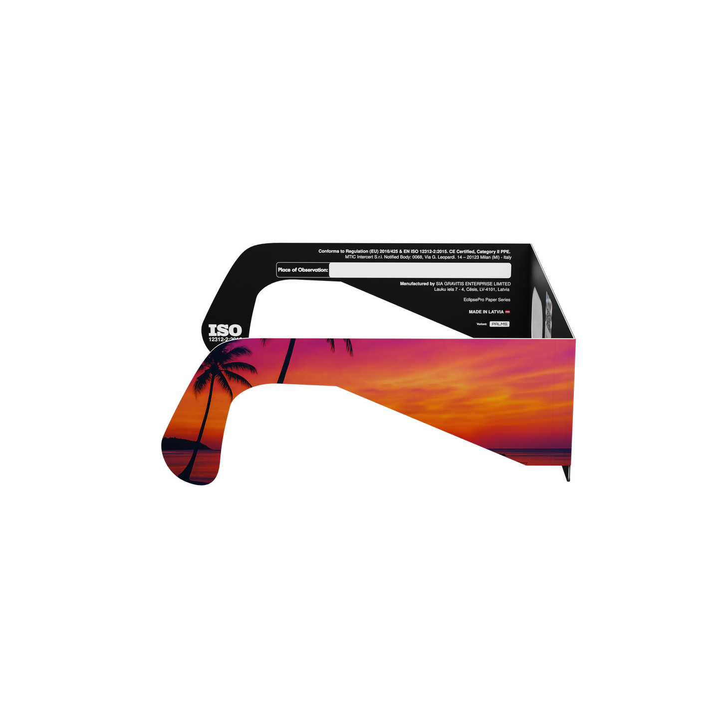 Palms Solar Eclipse Paper Glasses