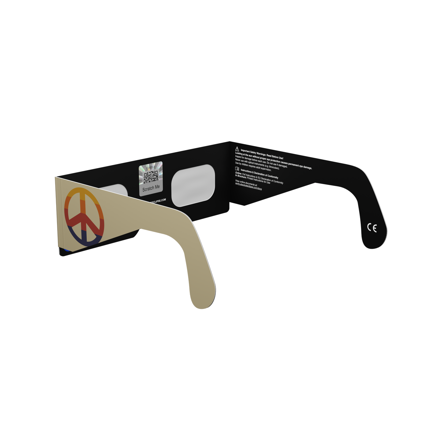 Peace Solar Eclipse Paper Glasses
