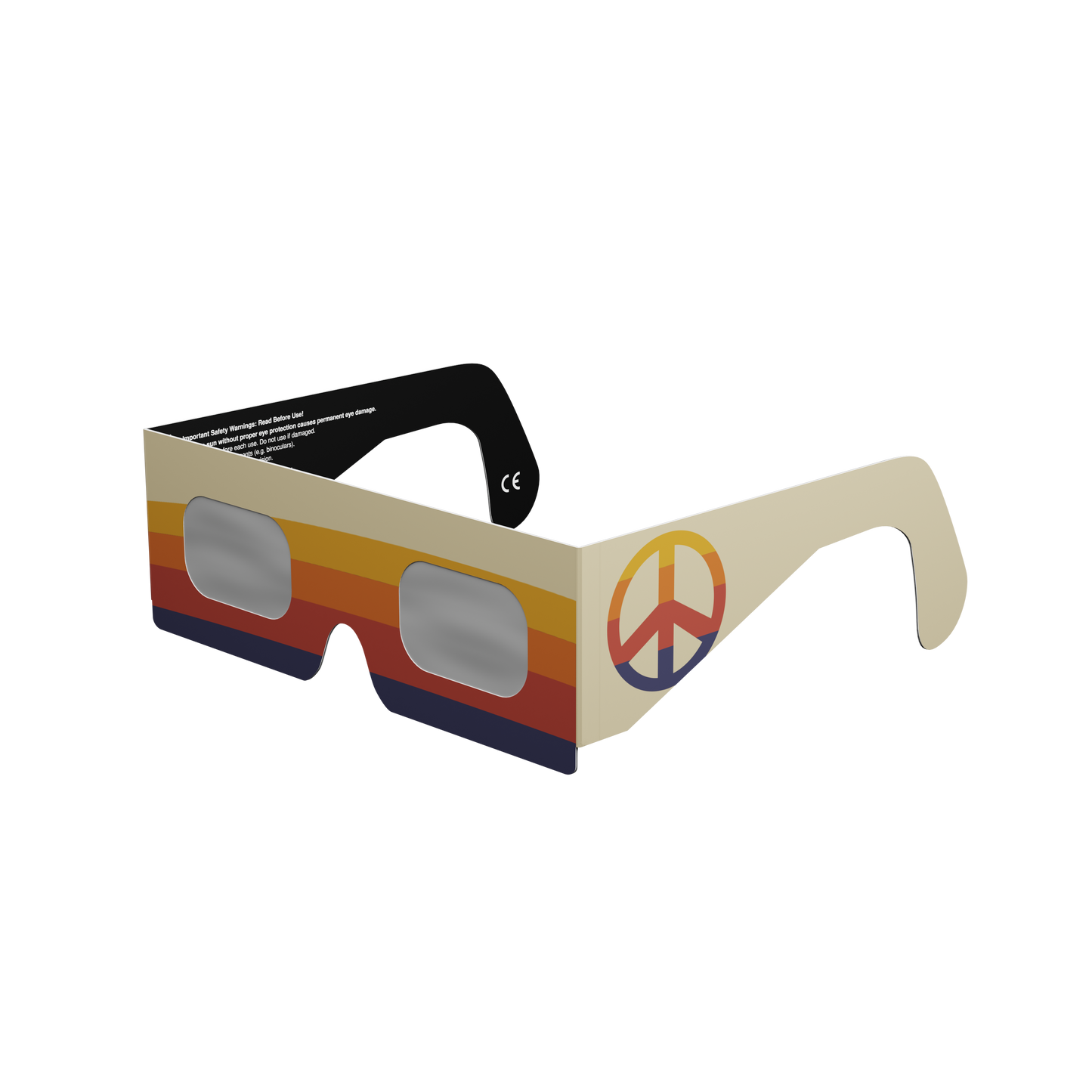 Peace Solar Eclipse Paper Glasses