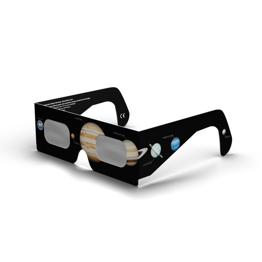 Planets solar eclipse glasses - 315° angle (transparent background)
