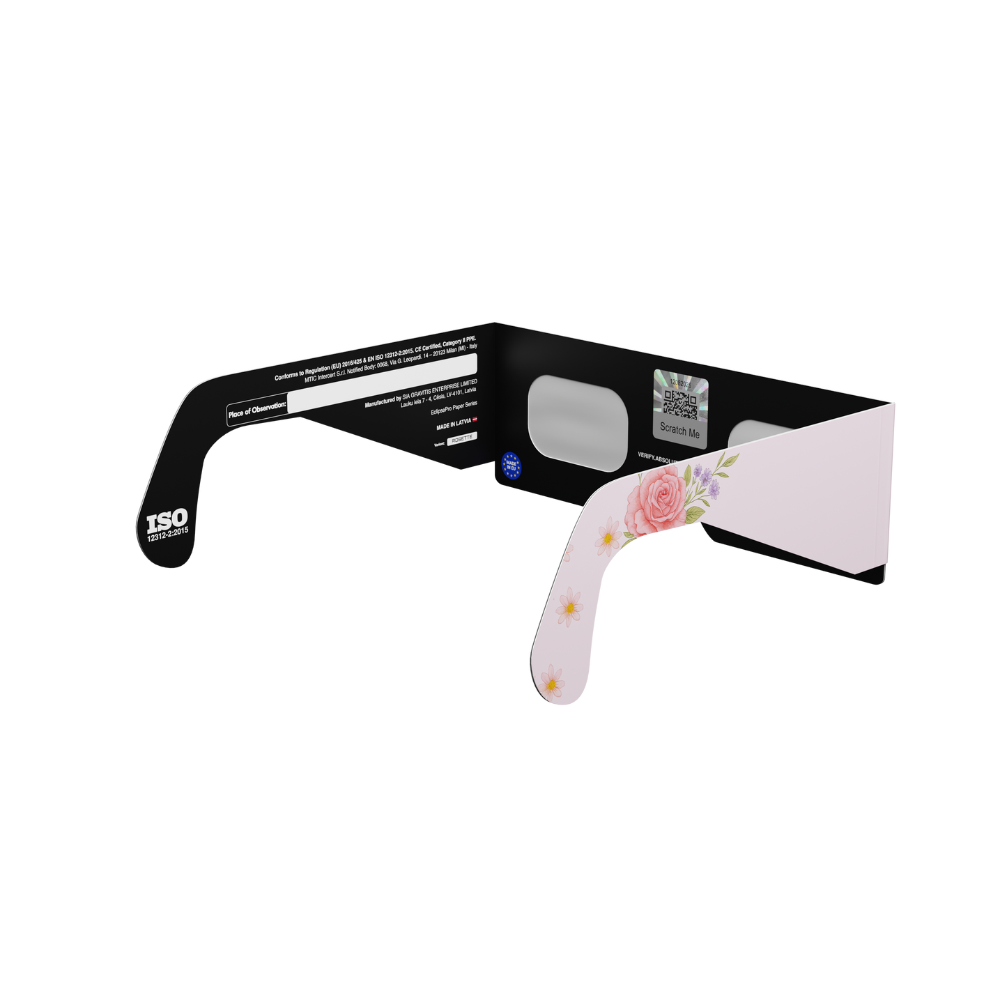 Rosette Solar Eclipse Paper Glasses