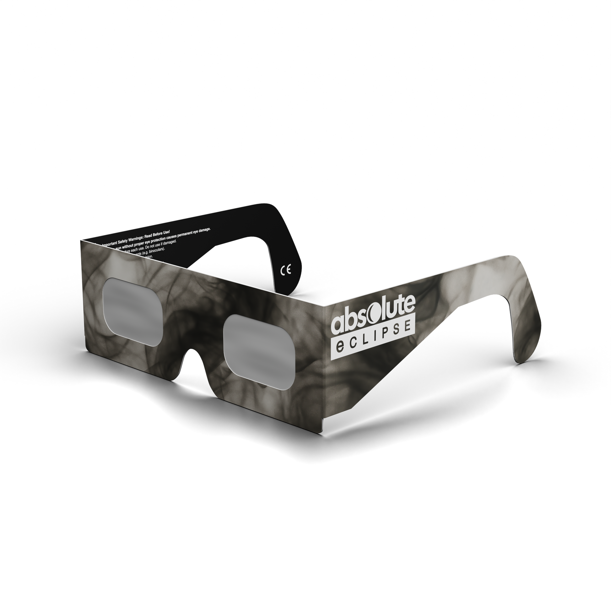 Soot solar eclipse glasses - 315° angle (transparent background)