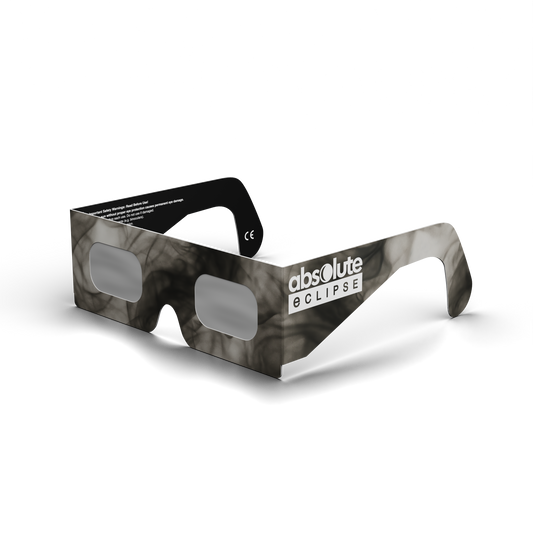 Soot solar eclipse glasses - 315° angle (transparent background)