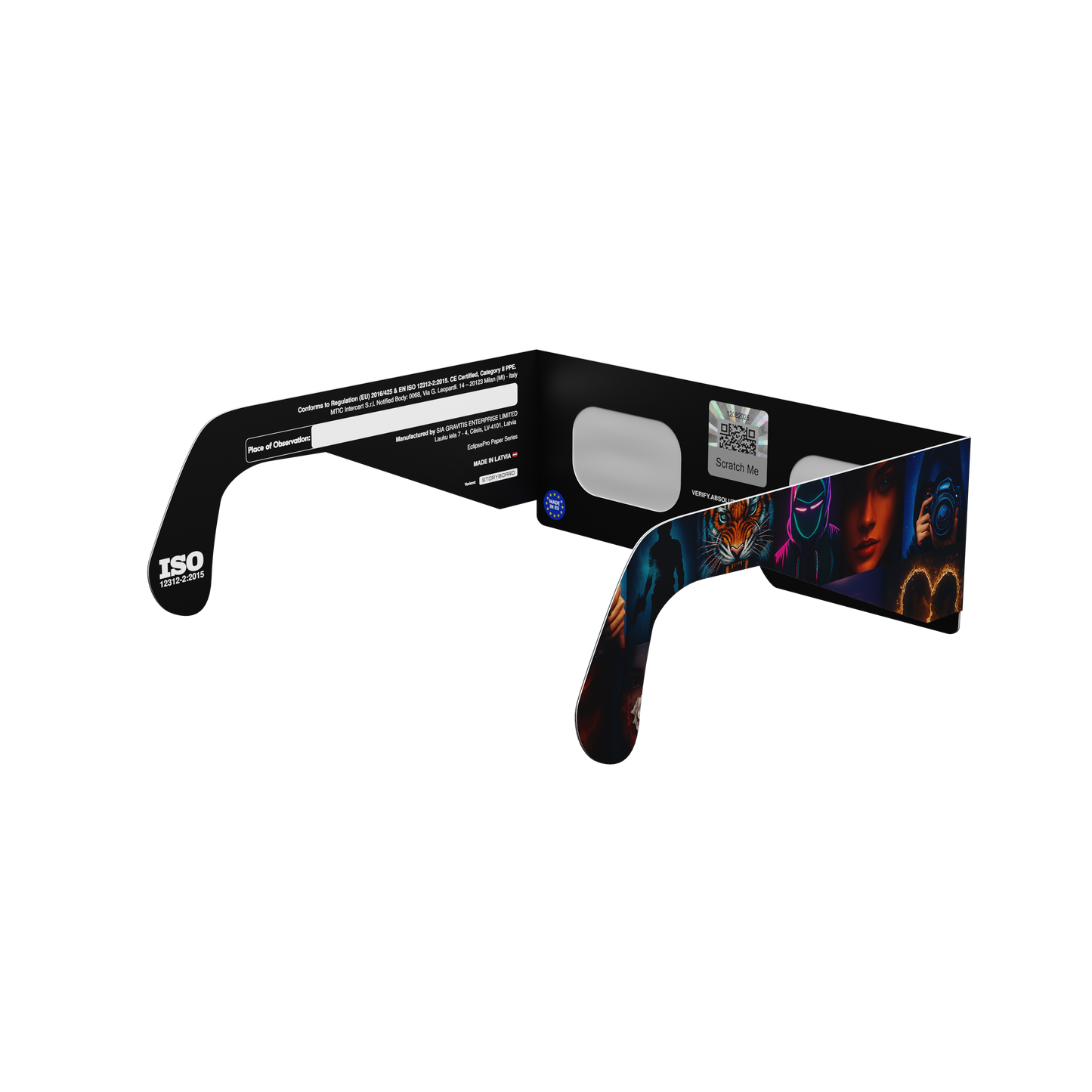 Storyboard Solar Eclipse Paper Glasses