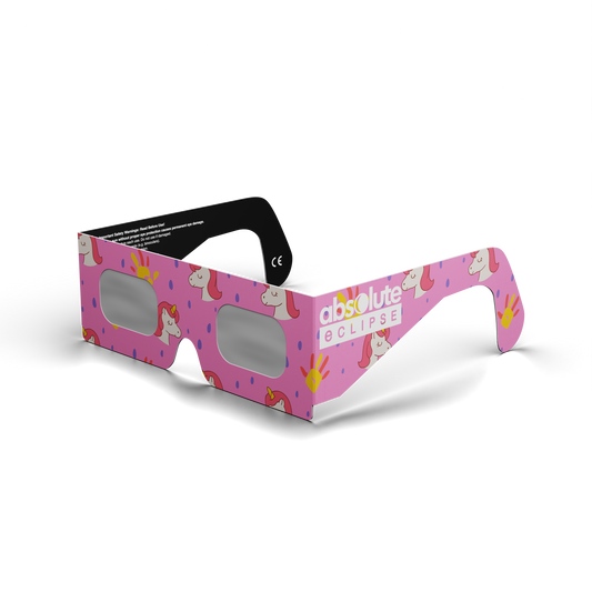 Unicorns solar eclipse glasses - 315° angle (transparent background)