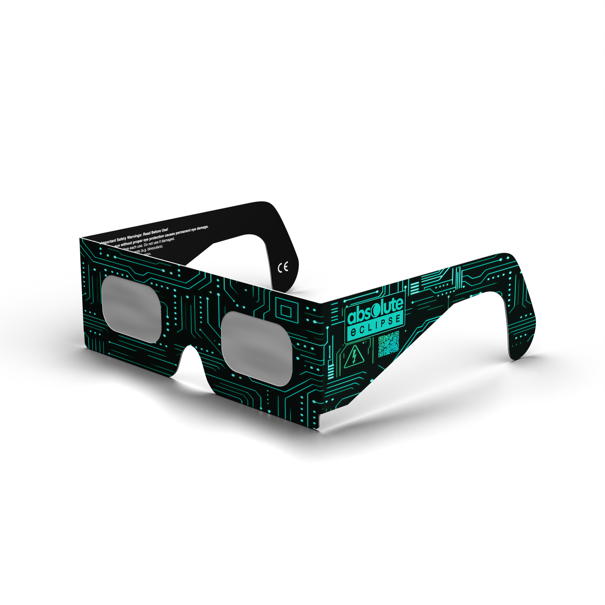 Voltage solar eclipse glasses - 315° angle (transparent background)
