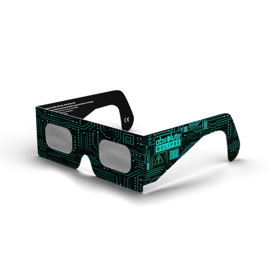 Voltage solar eclipse glasses - 315° angle (transparent background)