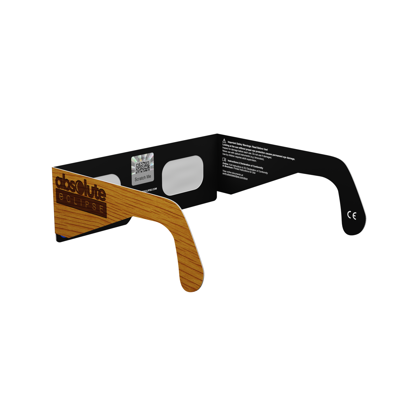 Wood Solar Eclipse Paper Glasses