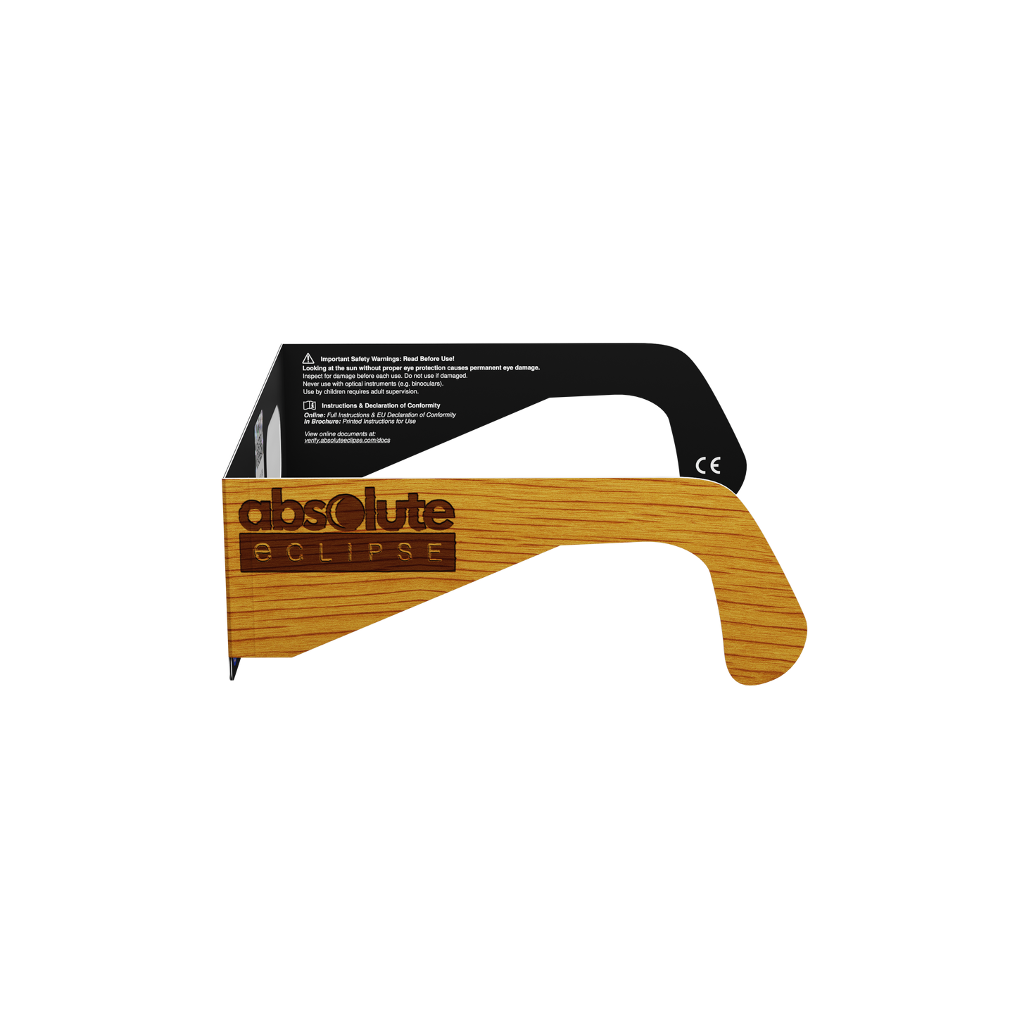 Wood Solar Eclipse Paper Glasses