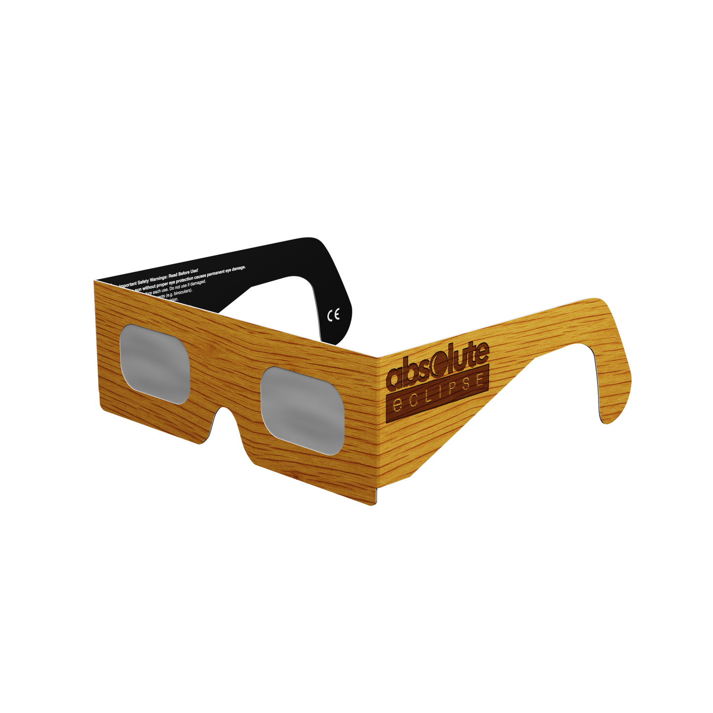 Wood Solar Eclipse Paper Glasses