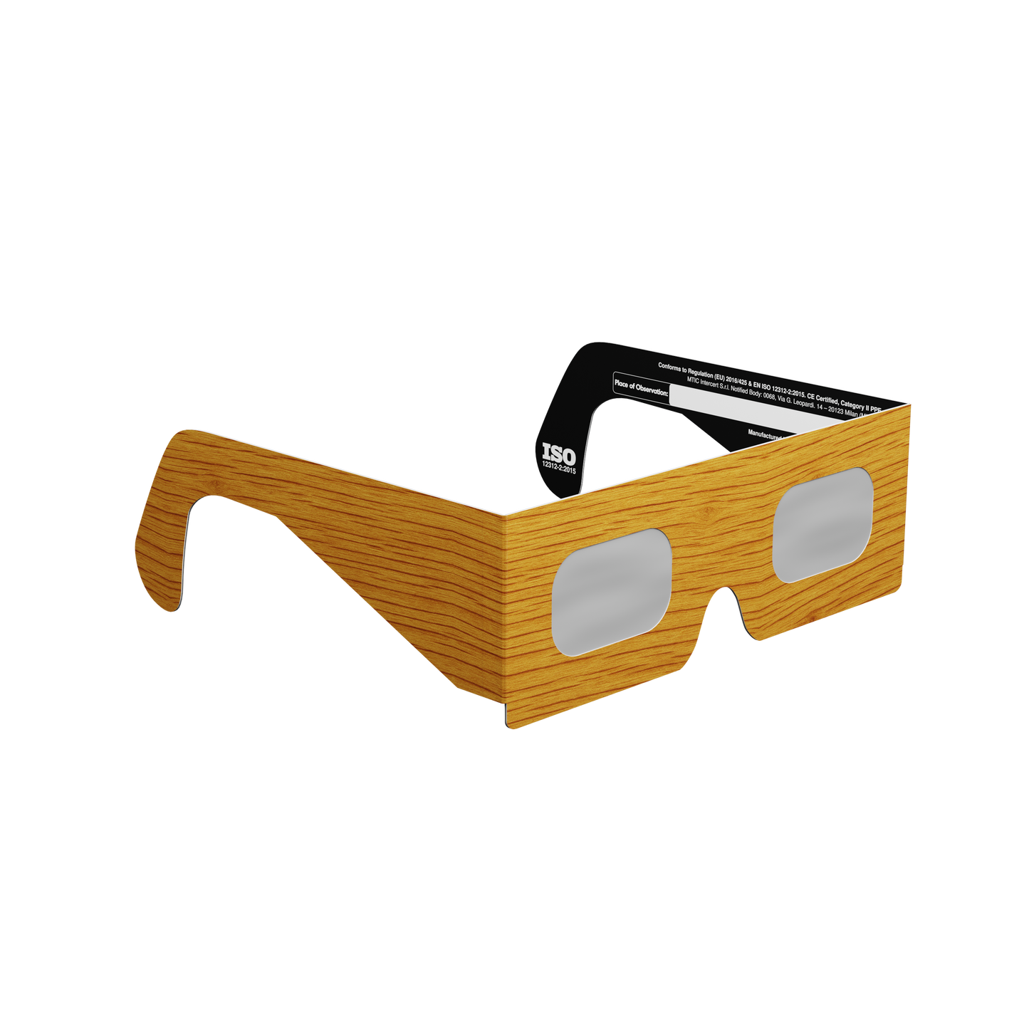 Wood Solar Eclipse Paper Glasses
